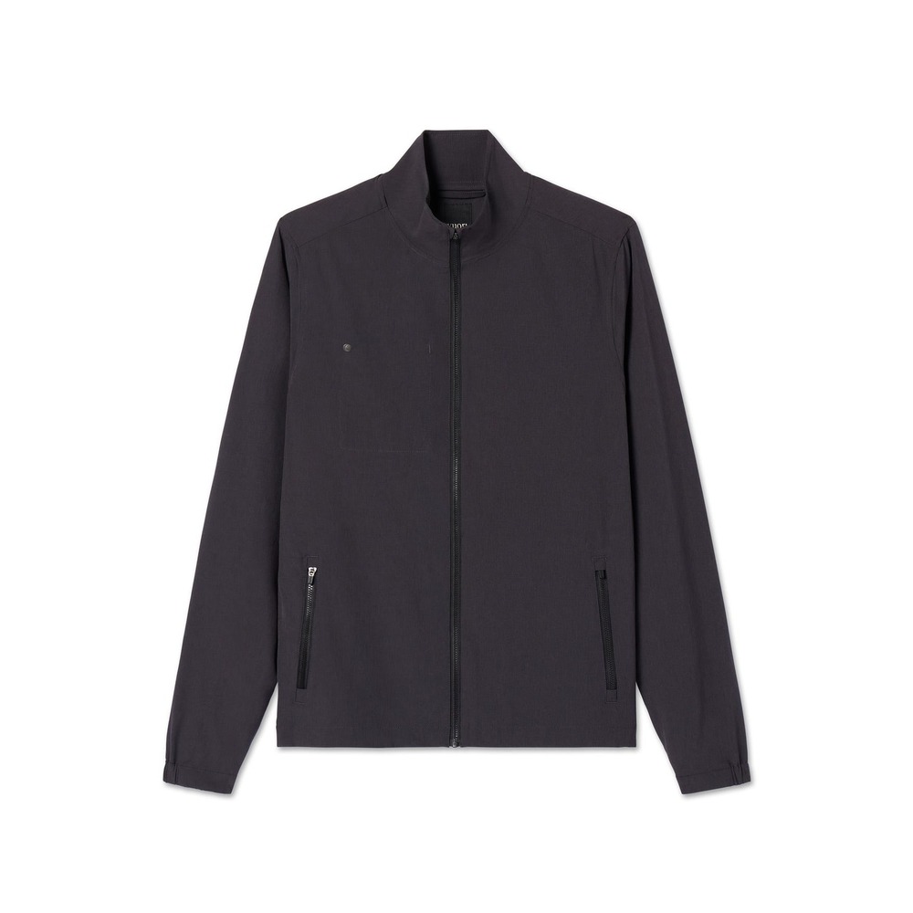Vuori Venture Track Jacket Mens XL Black Linen Texture V536 Water Resistant